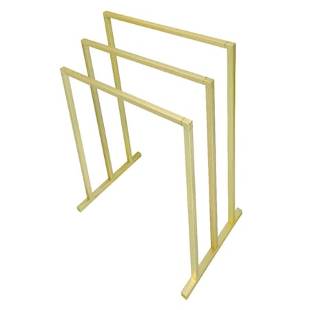 Kingston Brass SCC8287 Pedestal 3-Tier Steel Construction Towel Rack, Brushed Brass SCC8287